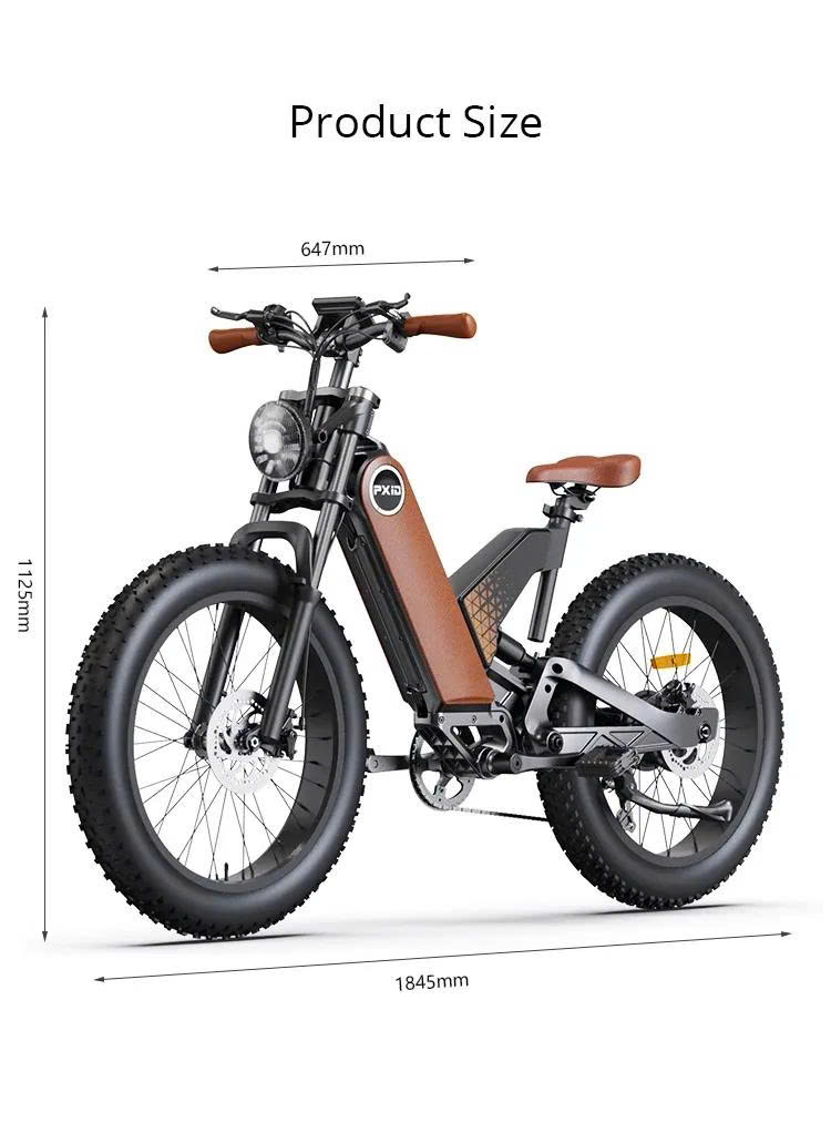 PXID P5 xe đạp điện bánh béo 24 inch